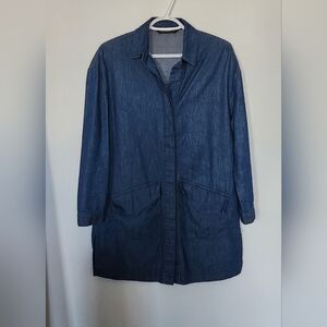 Blue Denim Button Down with belt